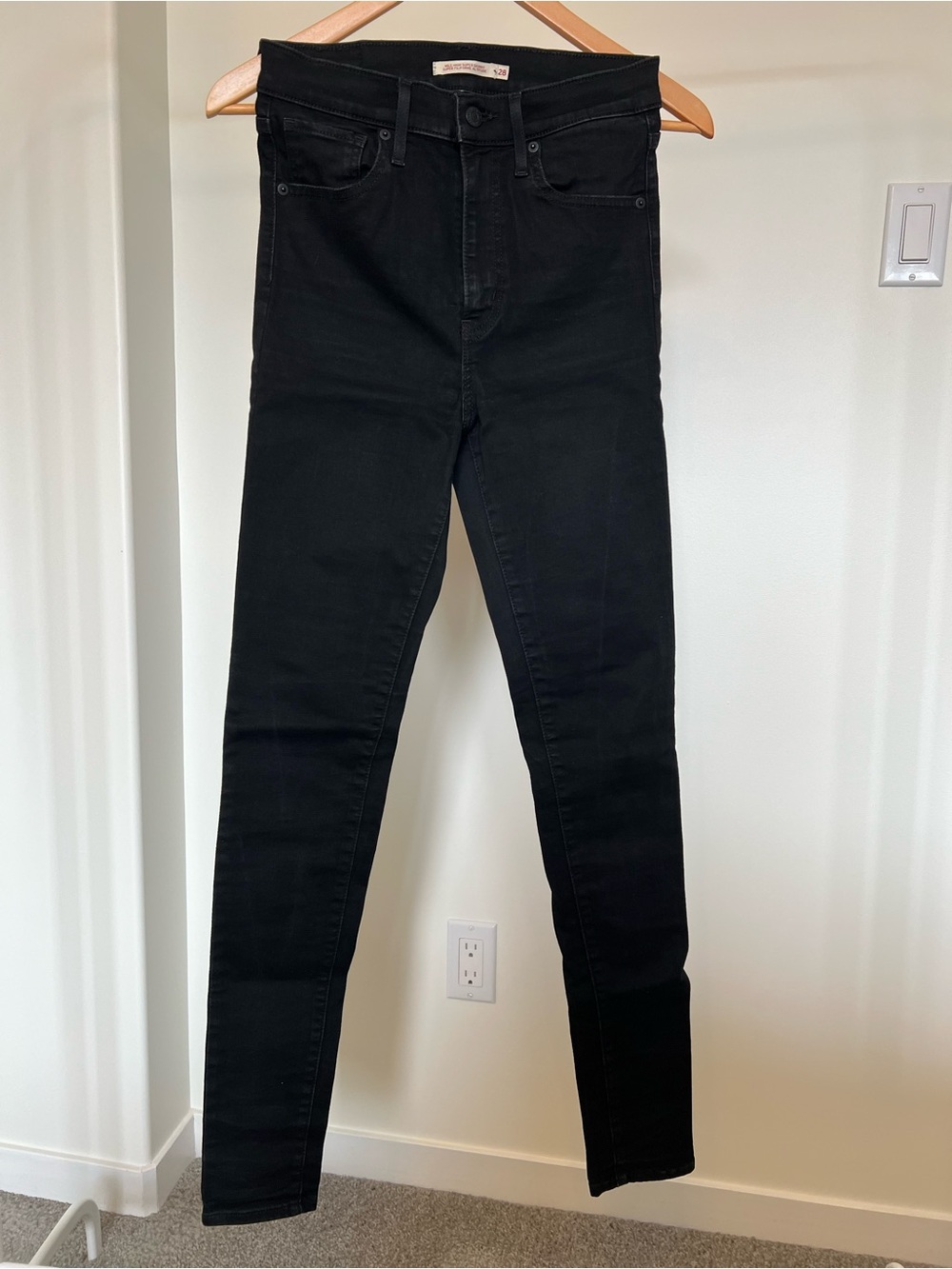 Levi’s Mile High Super Skinny Jeans Black W28 L32